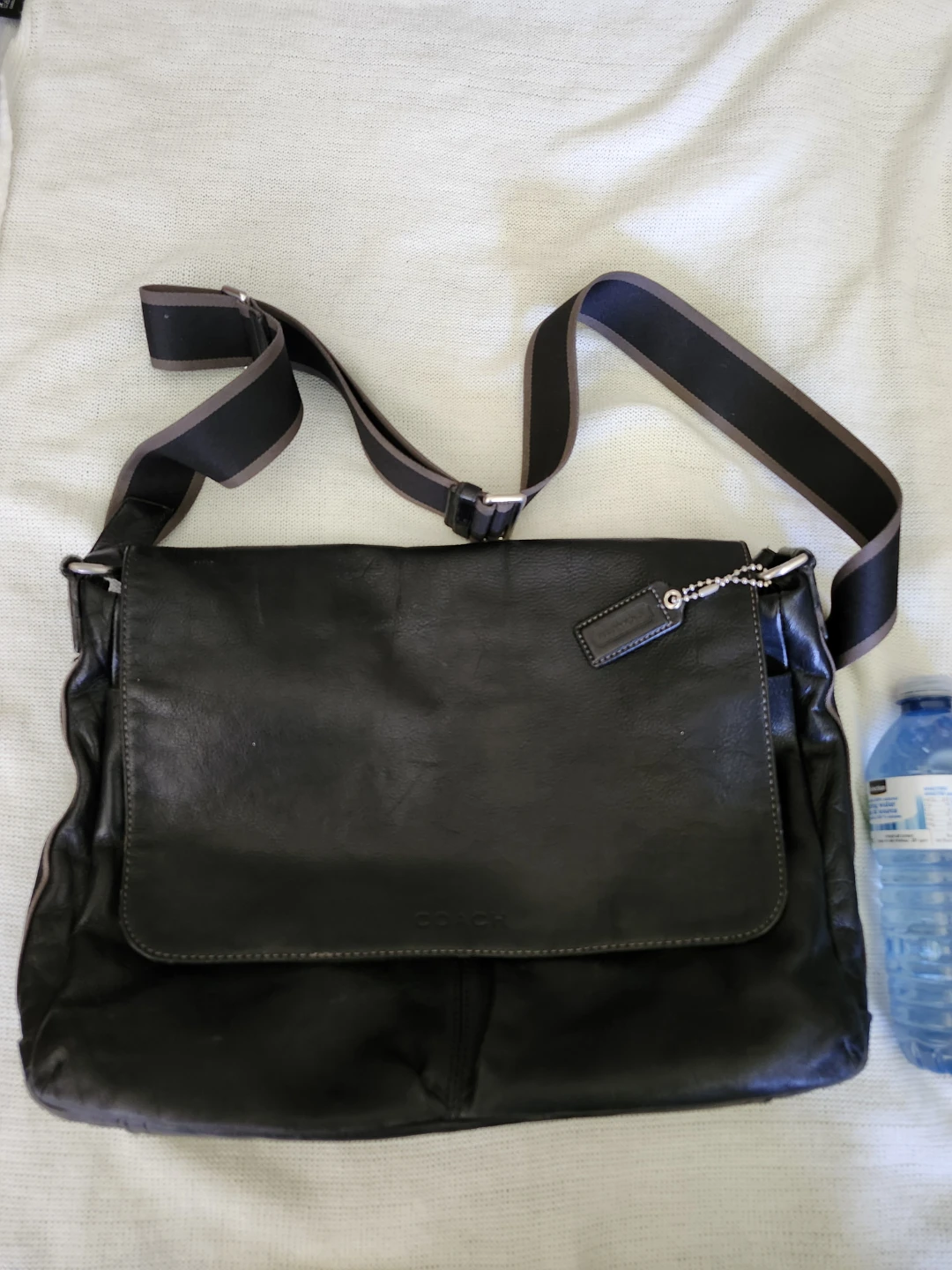 Black Leather Coach Messenger Bag - photo 2