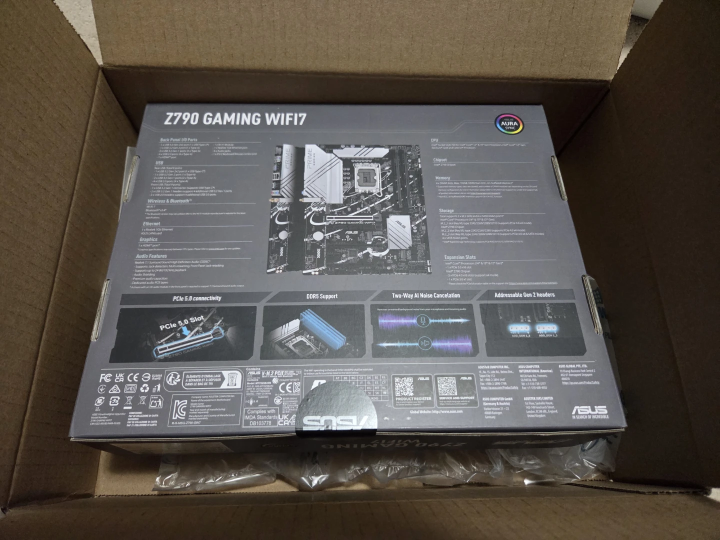 Brand New Sealed Asus Z790 Gaming WiFi 7 Motherboard - photo 2