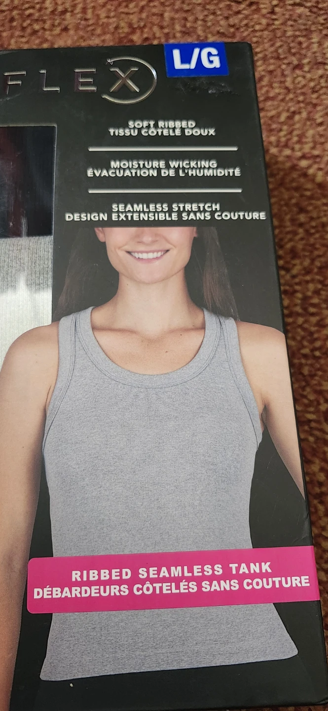 Reflex 3 Pack Ribbed Seamless Tank Tops - Size L/G - photo 2