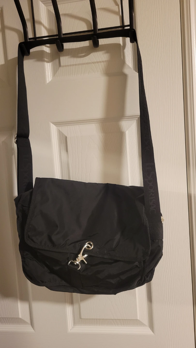 LeSportsac Black Nylon Messenger Bag
