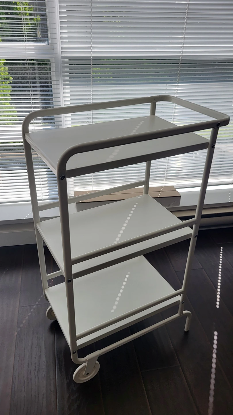 White 3-Tier Rolling Utility Cart
