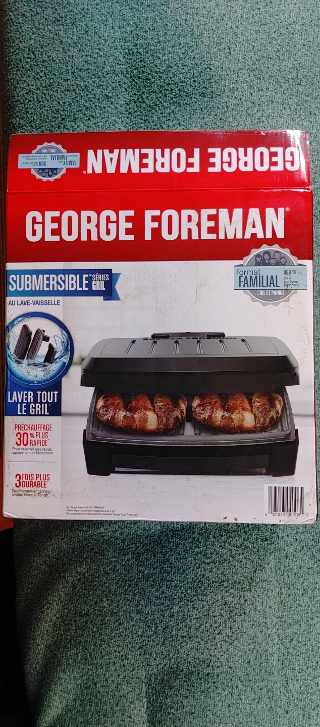 George Foreman Submersible Grill Family Size