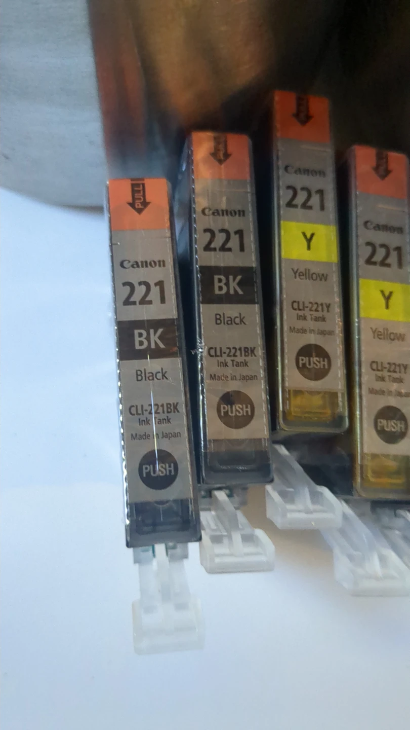 Canon 221 Ink Cartridges - Black, Yellow, Magenta, Cyan - photo 2