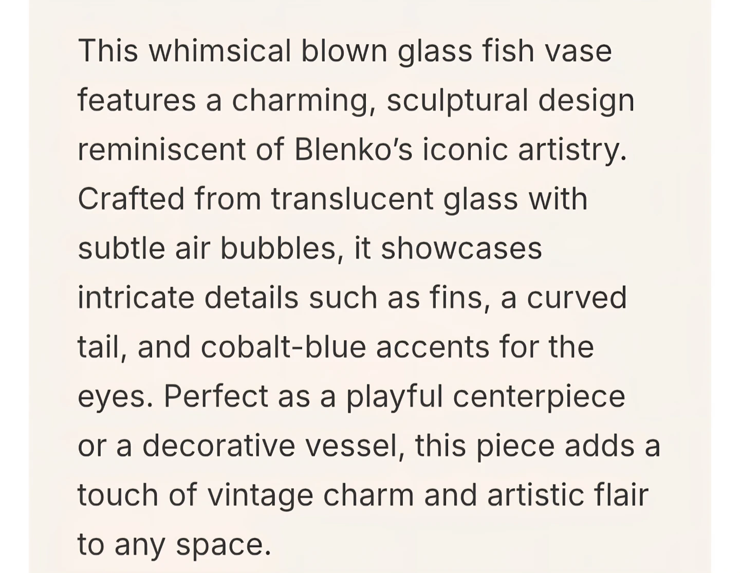 Blown Glass Fish Vase - Set of 2 - photo 5