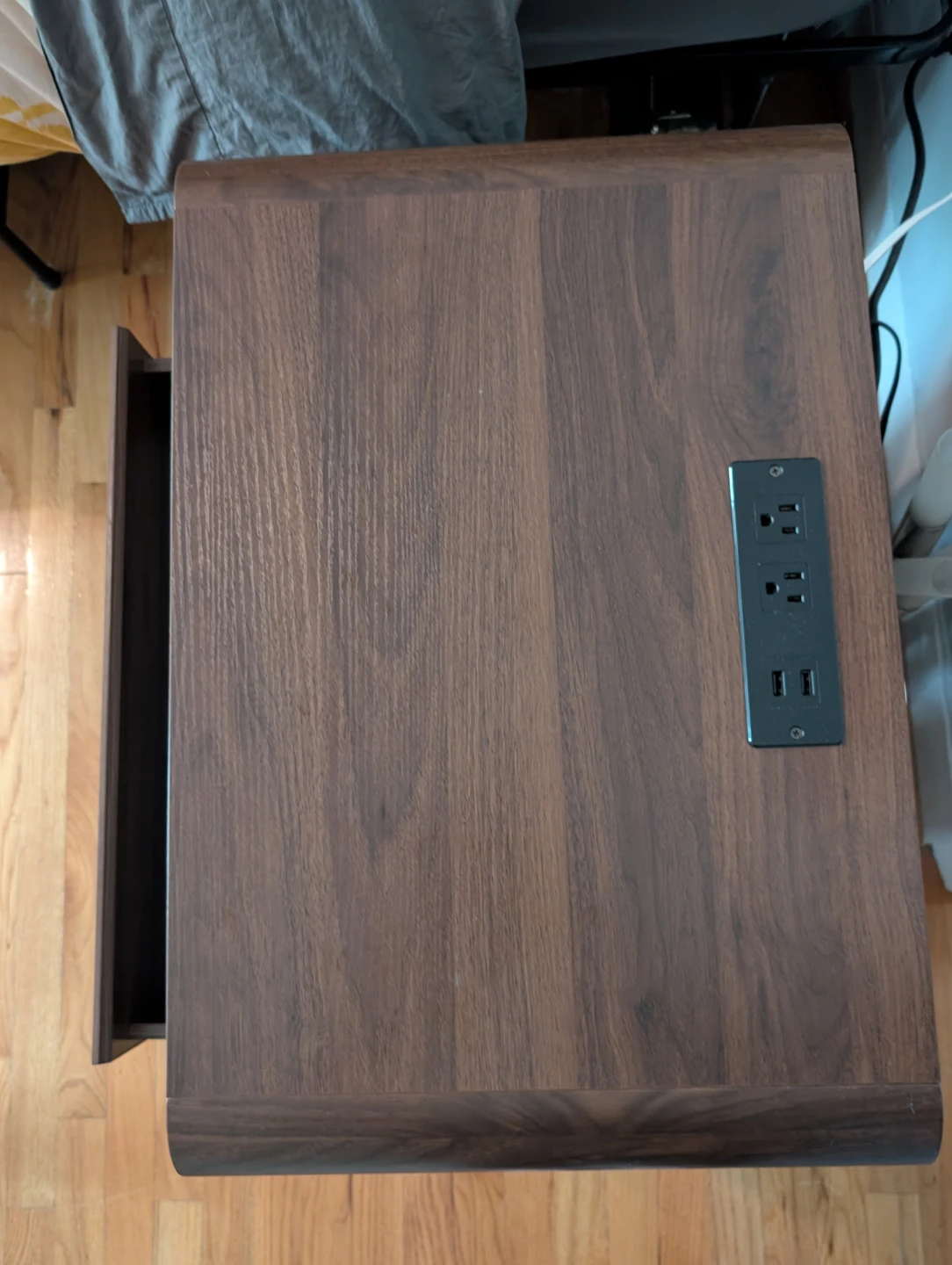 3 Drawer Nightstand with Charging Station - photo 4