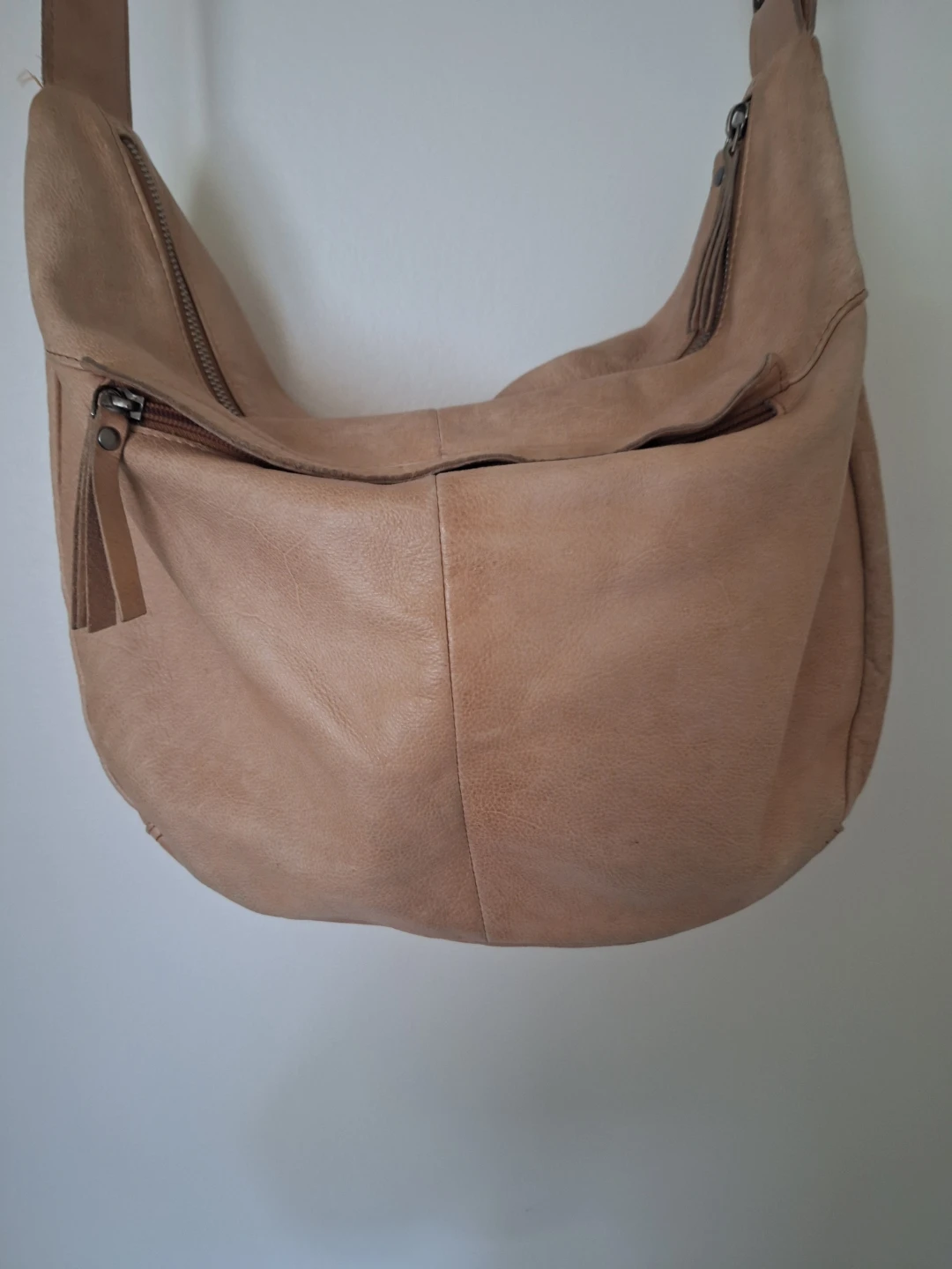 Tan Leather Hobo Shoulder Bag - photo 2