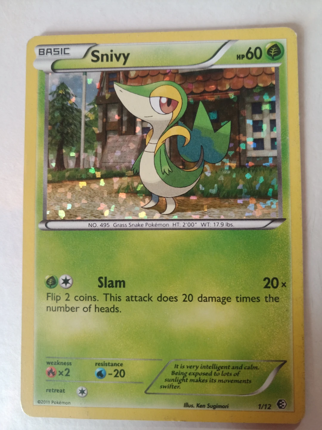 Pokemon Snivy Trading Card