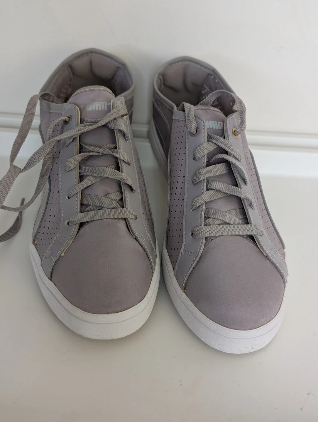 Brand New Puma Grey Perforated Sneakers - Women's Size 9 - photo 3