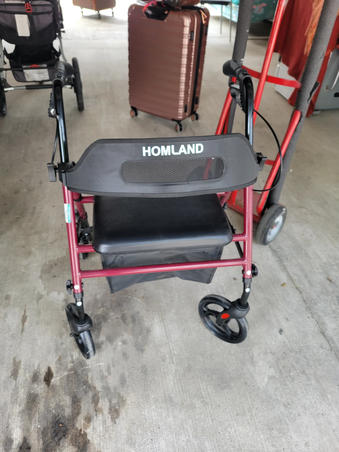 HOMLAND Rollator Walker with Seat and Bag - photo 2