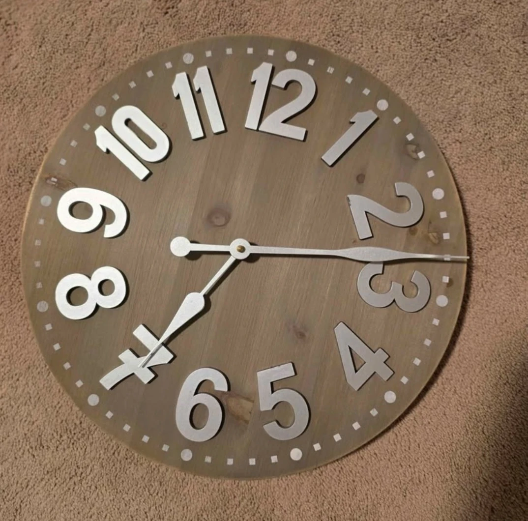Wall clock wooden