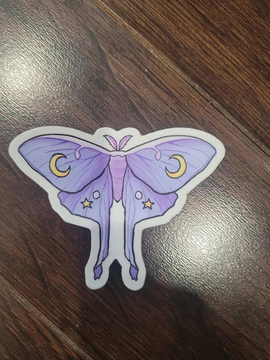 Purple Luna Moth Sticker