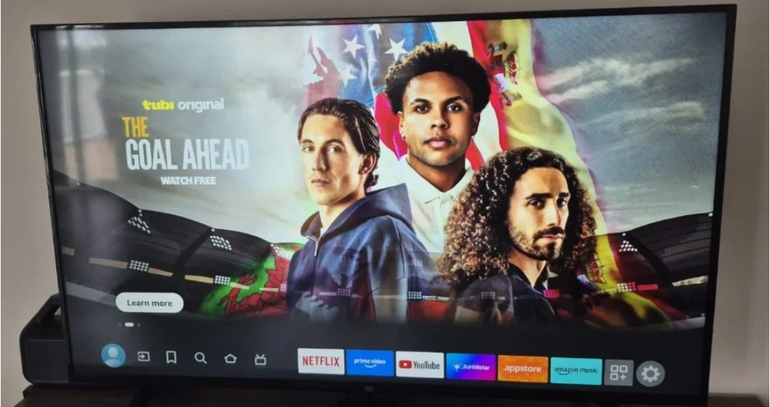Amazon 51" fire TV and sound bar for sale
