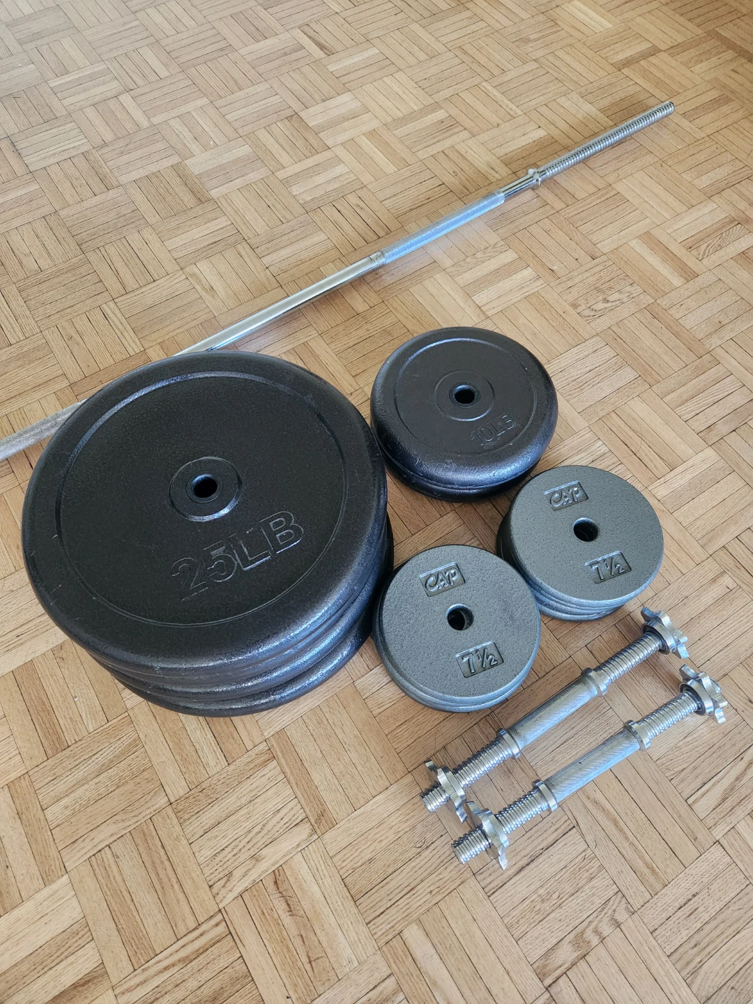 Barbell & Cap Dumbell Set