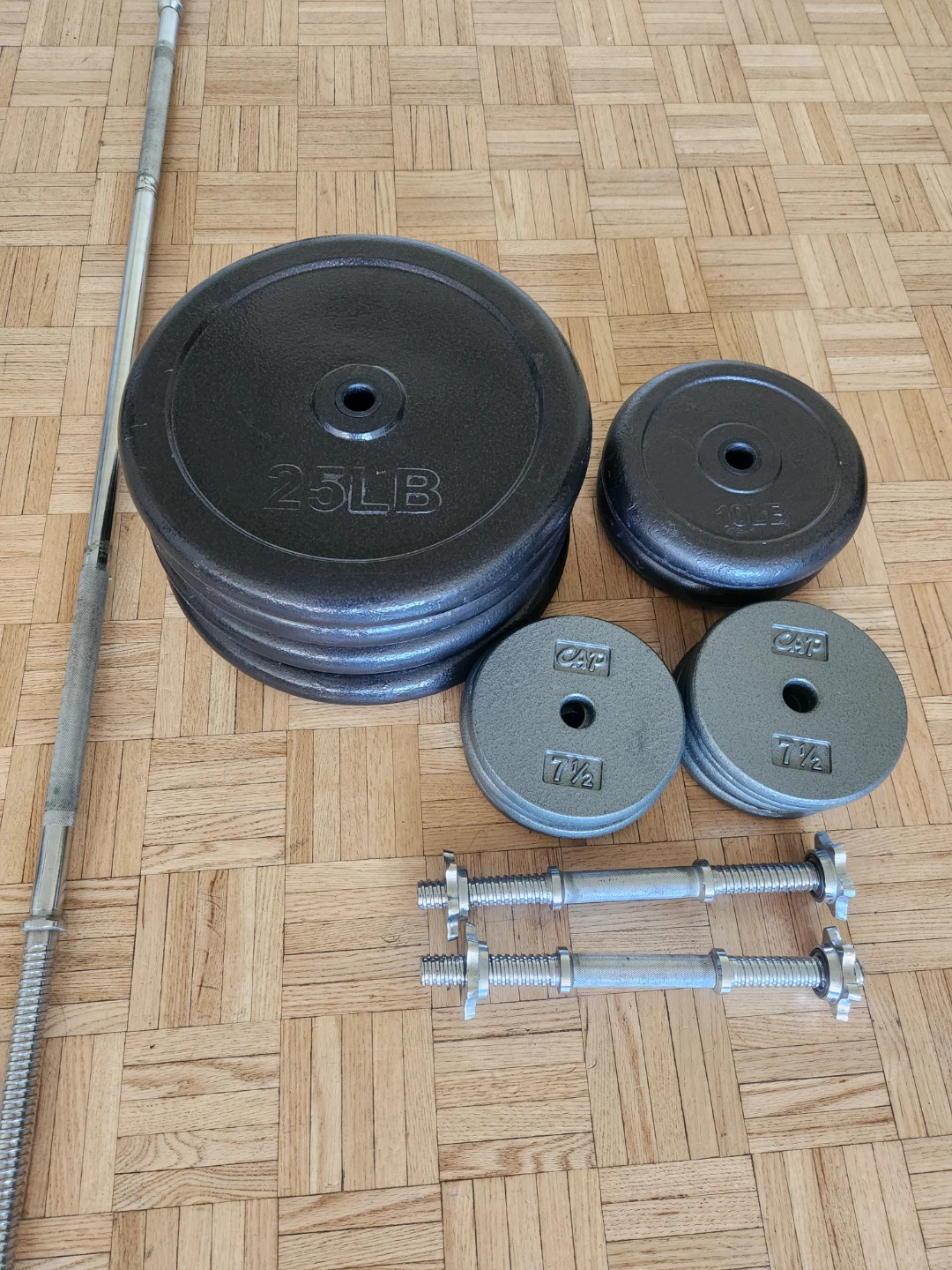 Barbell & Cap Dumbell Set - photo 2