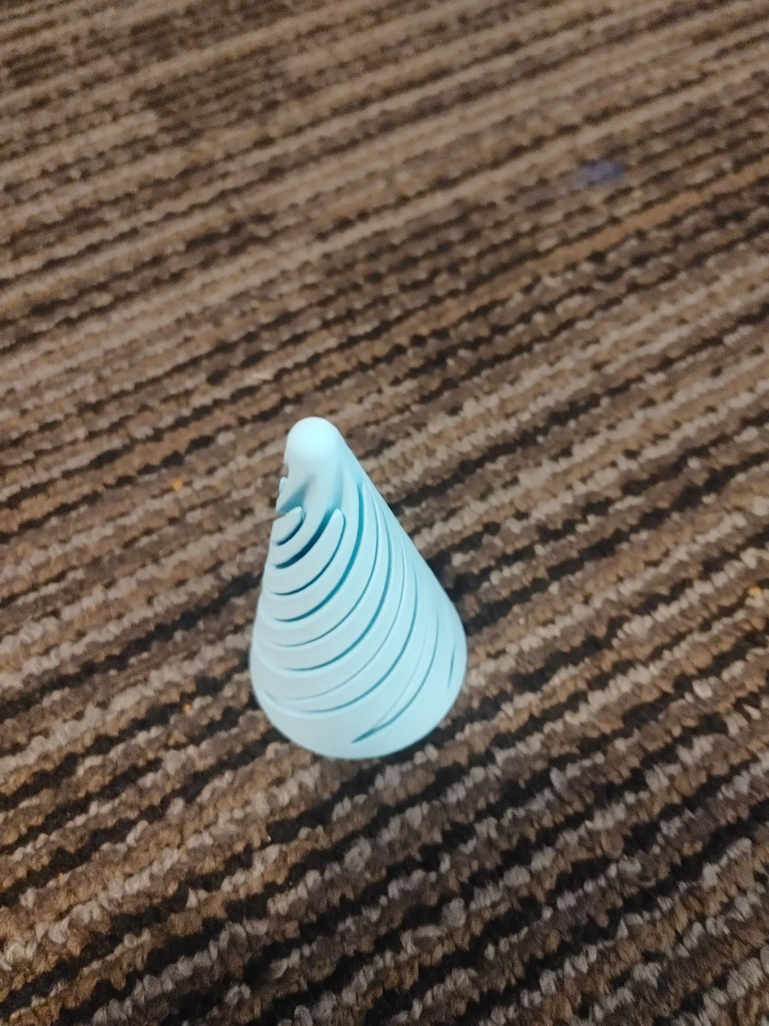 Cyan 3D Printed fidget Spirals