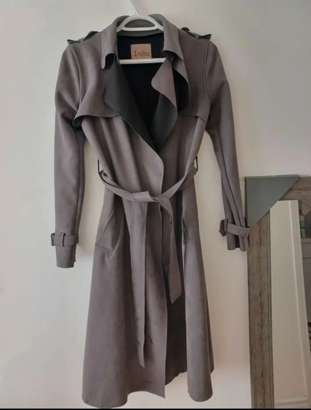 Ayriss Fashion Istanbul Grey Trench Coat - Size S