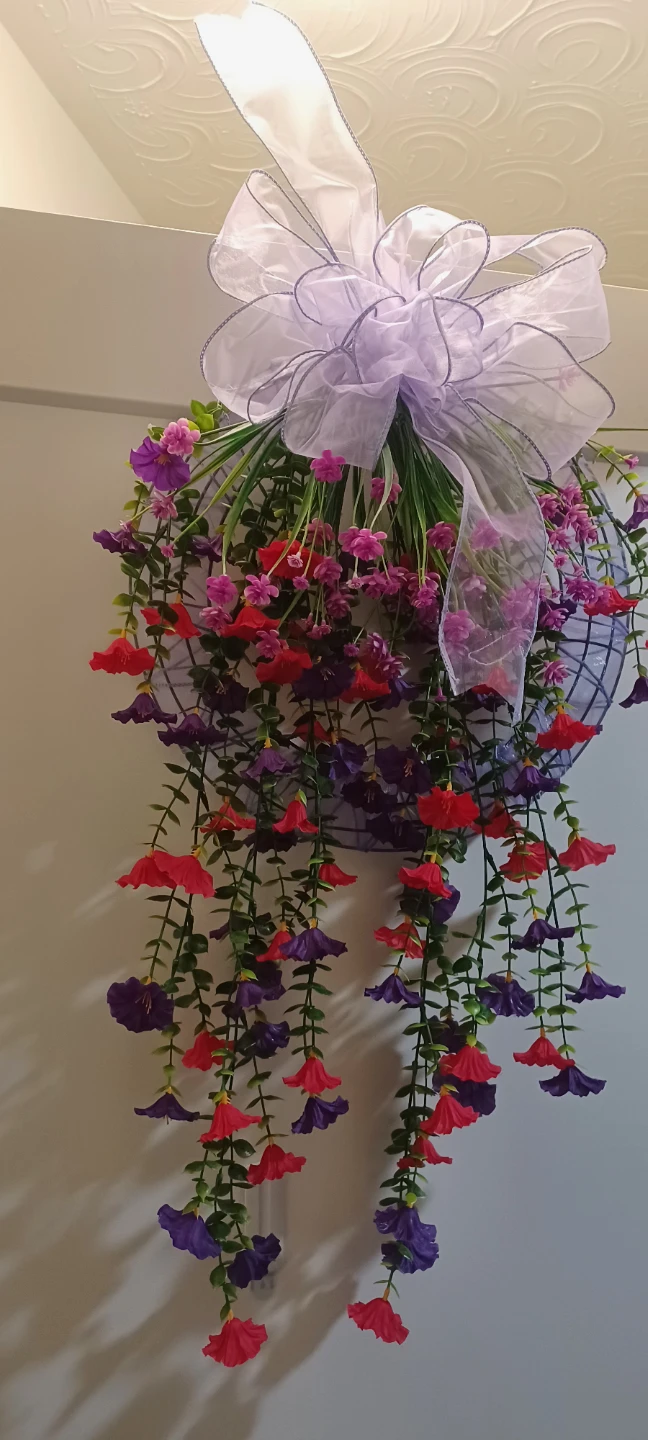 Hanging Flower swag with Bow
