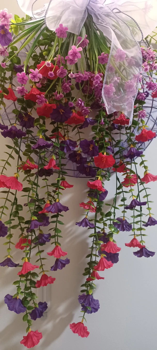 Hanging Flower swag with Bow - photo 2
