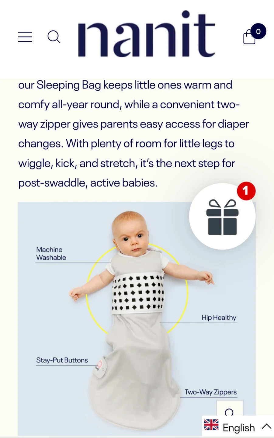 New Nanit Baby Sleeping Bag 3-6 M - photo 5
