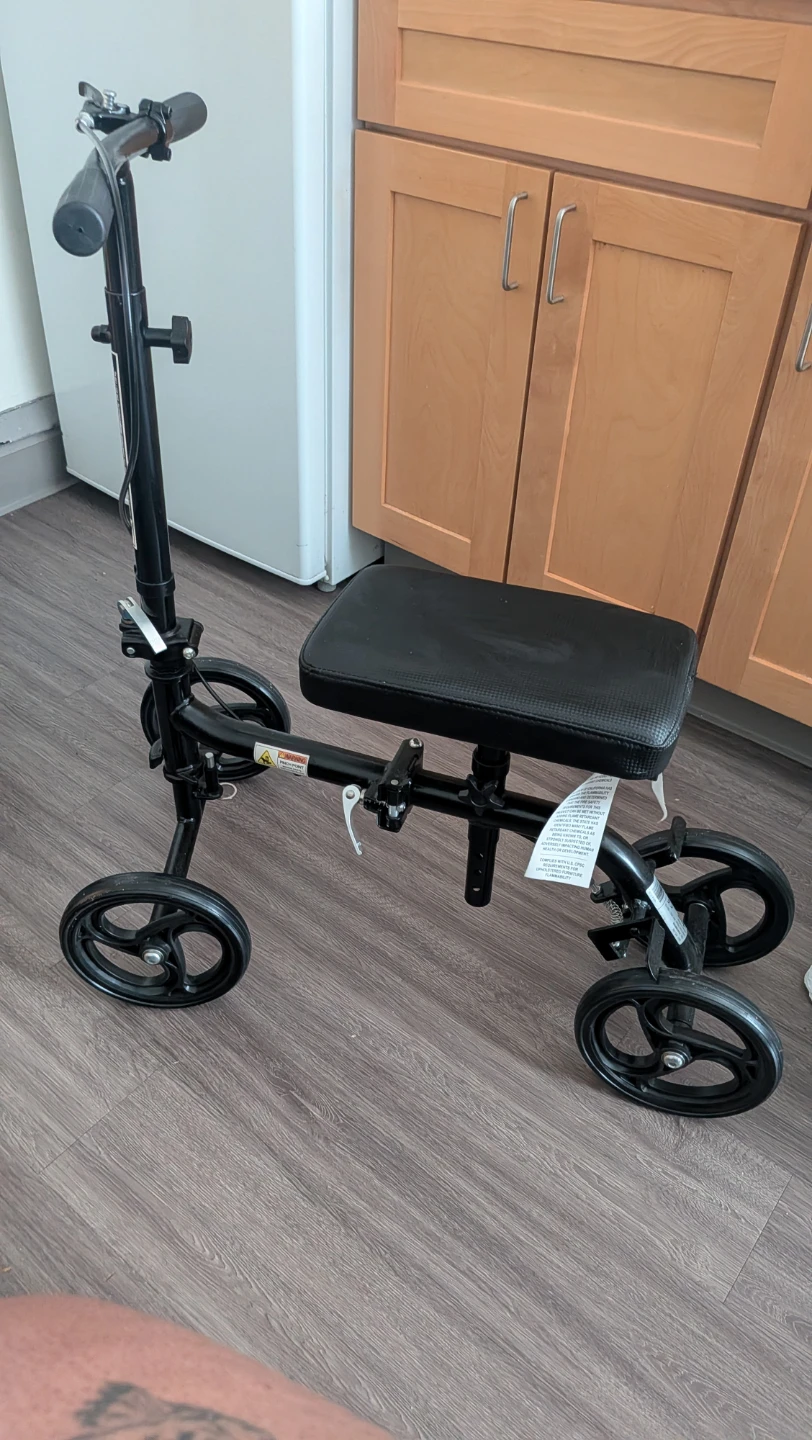 Black Medical Knee Scooter Walker
