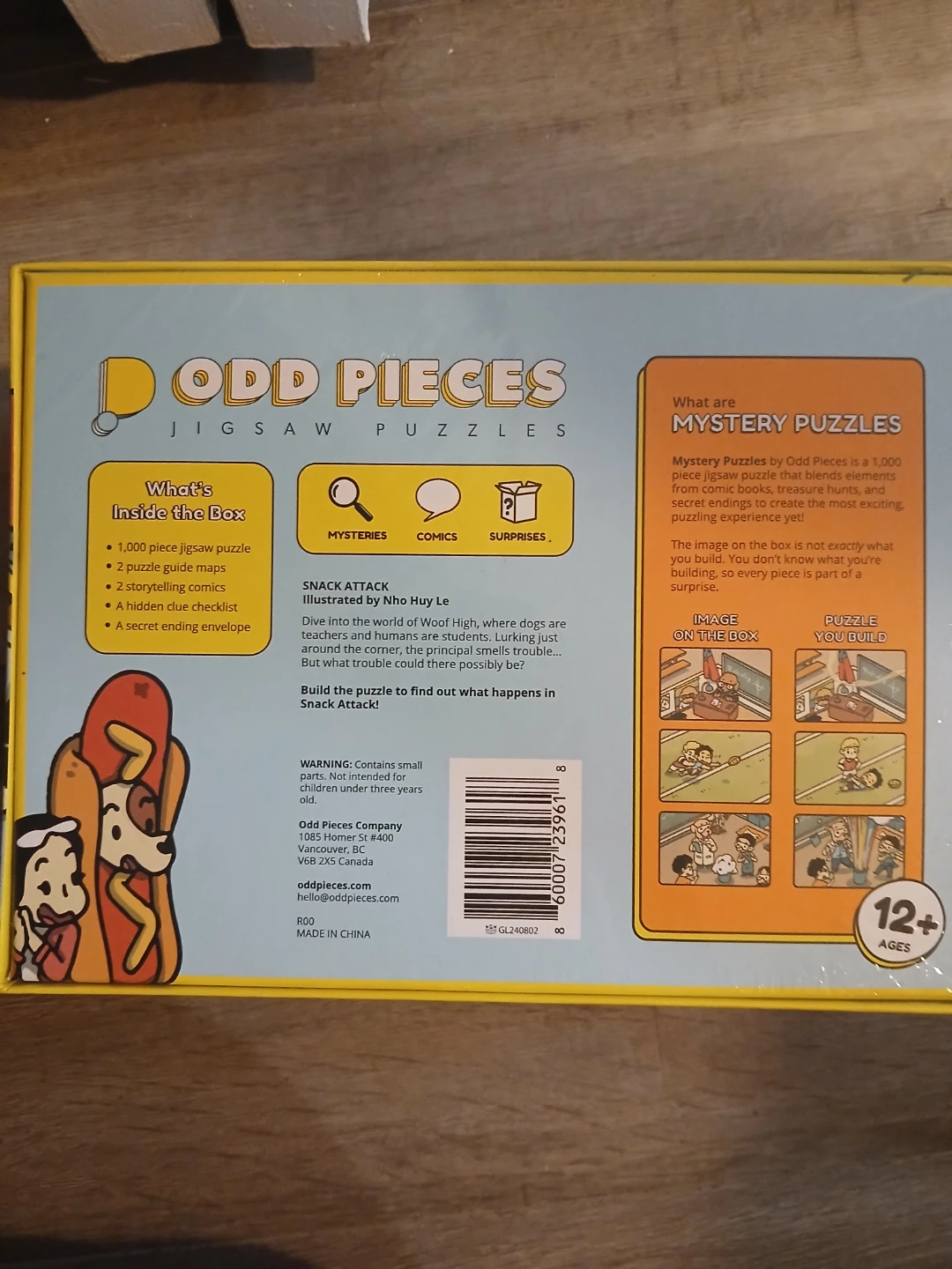 Sealed, Odd Pieces 1000 Piece Jigsaw Puzzle - Snack Attack - photo 2
