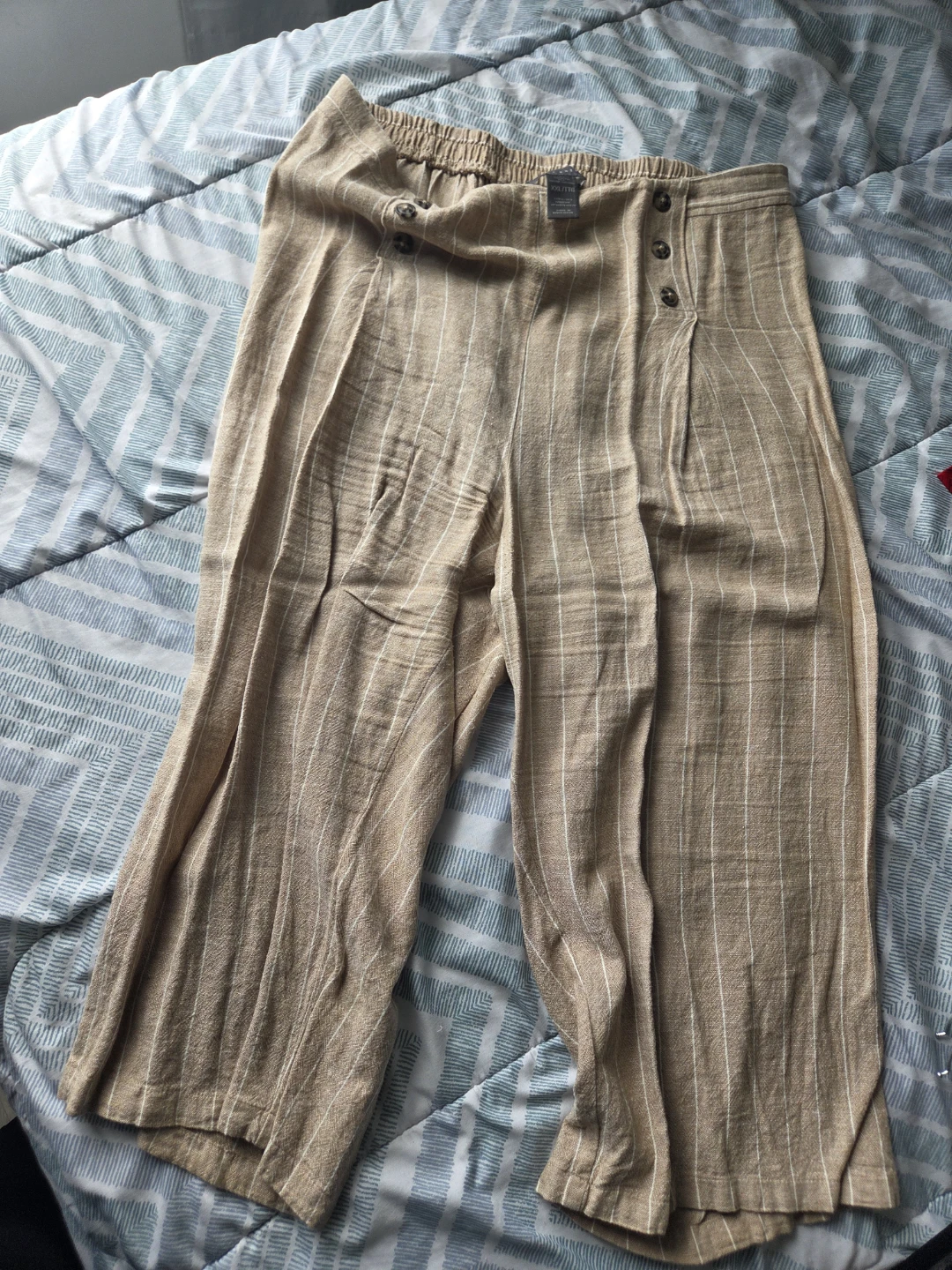 Suzy Shier Striped Pants XXL/TTG Tan