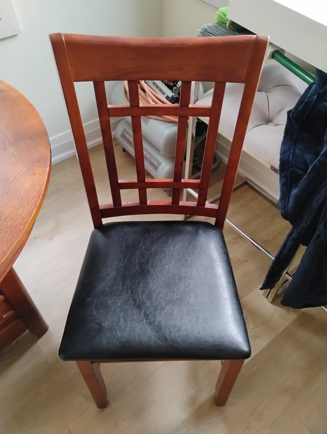 Round Drop Leaf Dining Table with Storage Shelf - photo 5