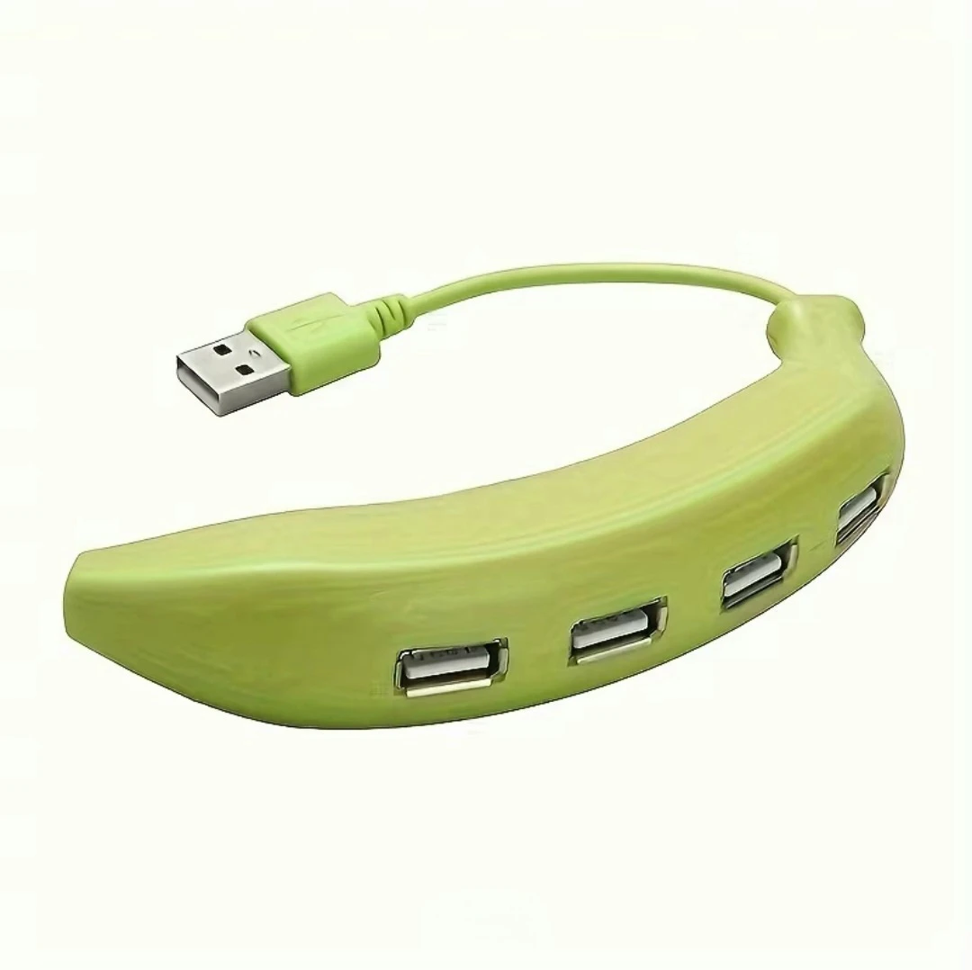 Banana Shaped 4-Port USB Hub
