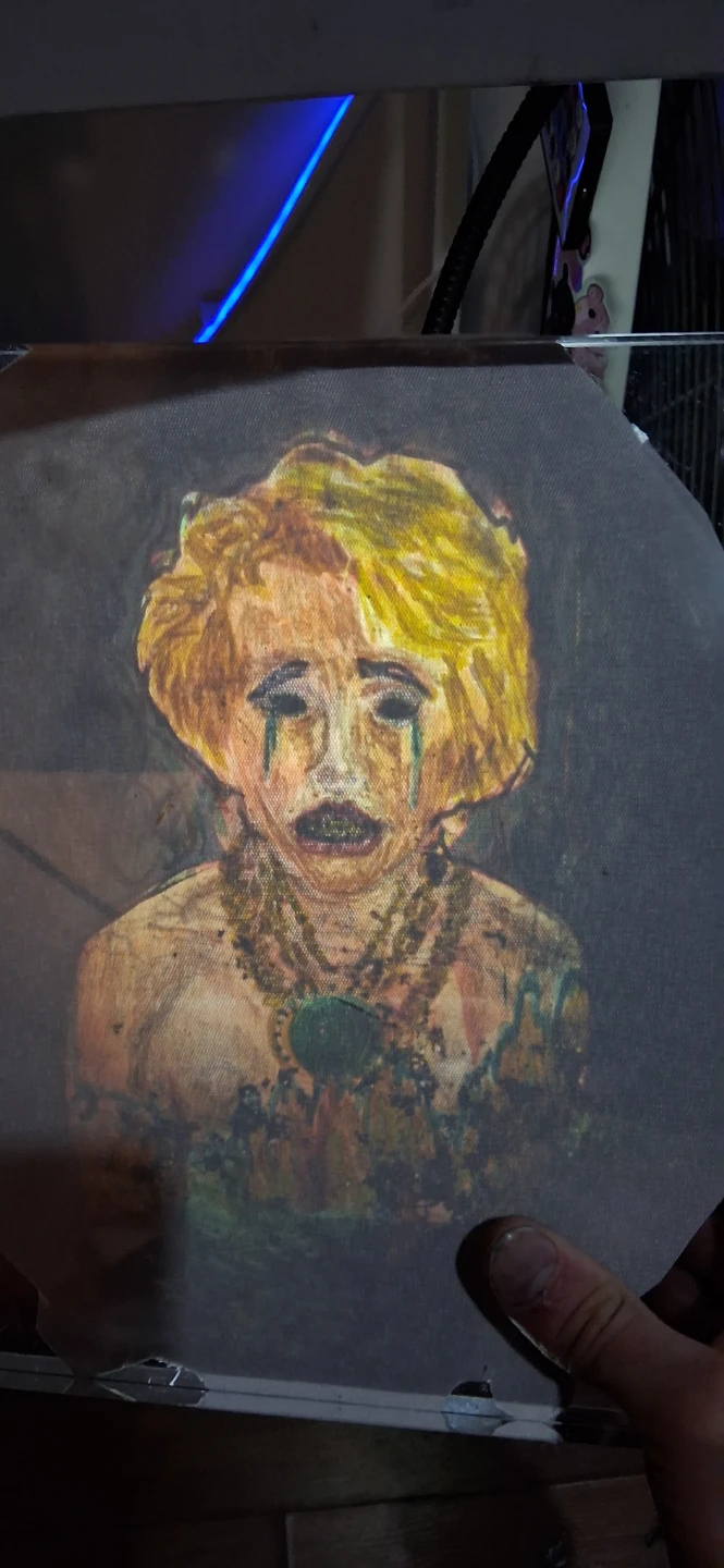 Framed Painting of Woman with Blonde Hair - photo 4