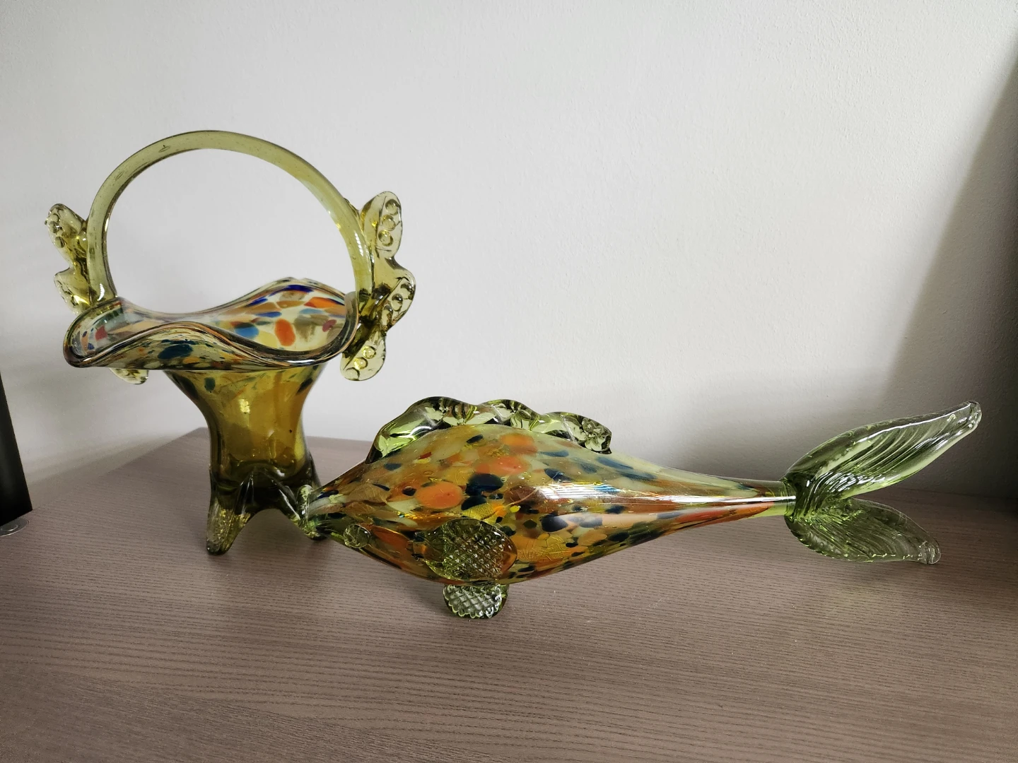 Blown Glass Fish & Basket Decor - photo 3