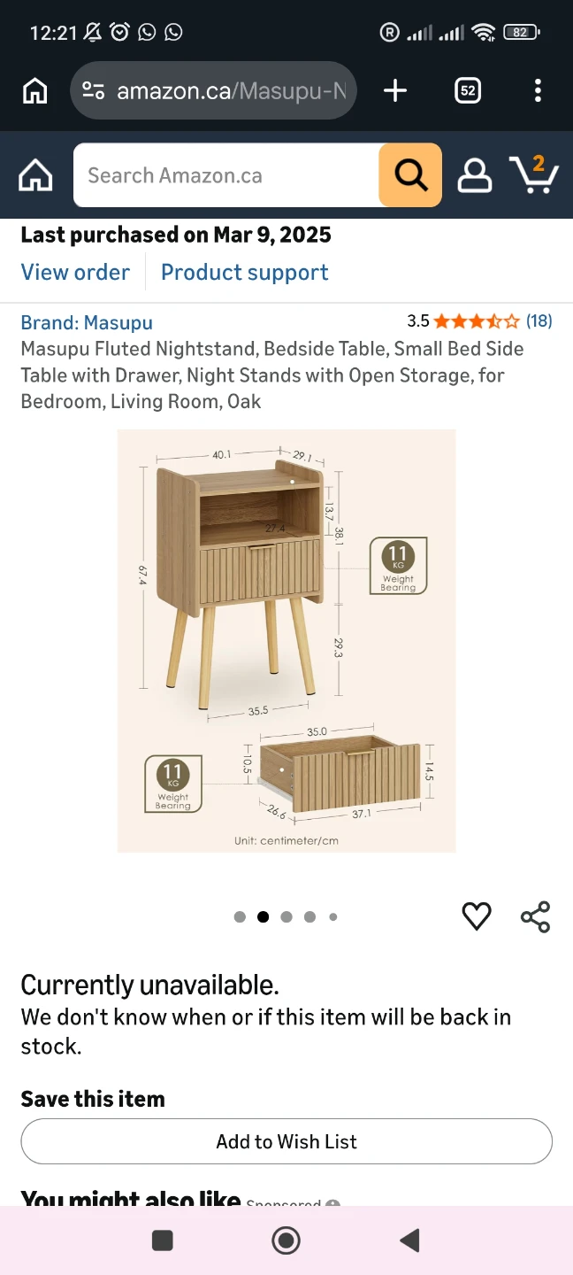 Nightstand Bedside Table - photo 2
