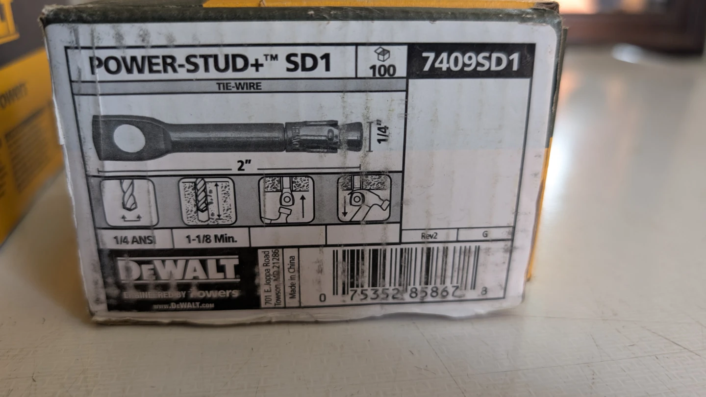 DeWalt Power-Stud+ SD1 Tie-Wire Anchors