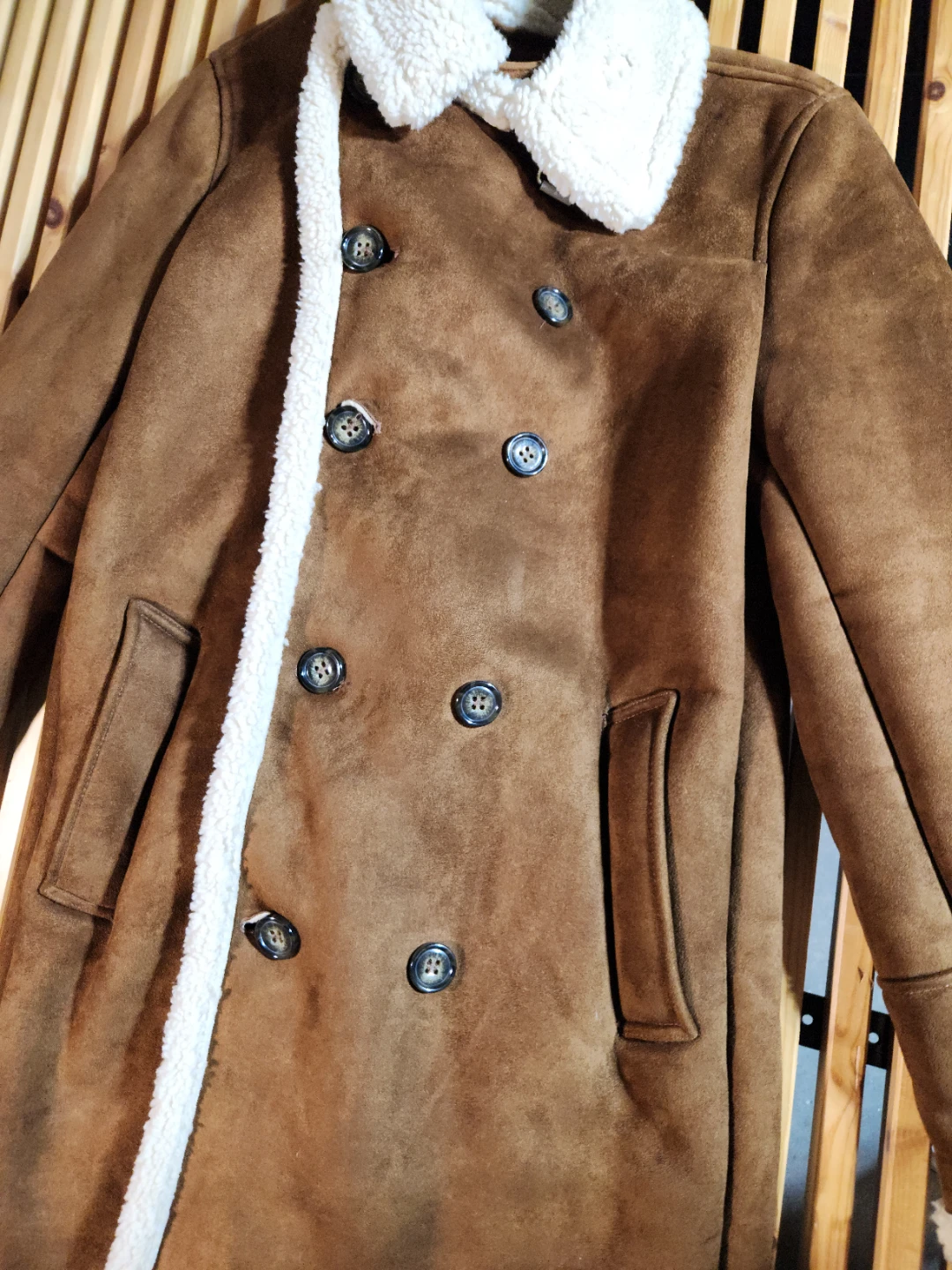 Guess Suede Sherpa Lined Jacket