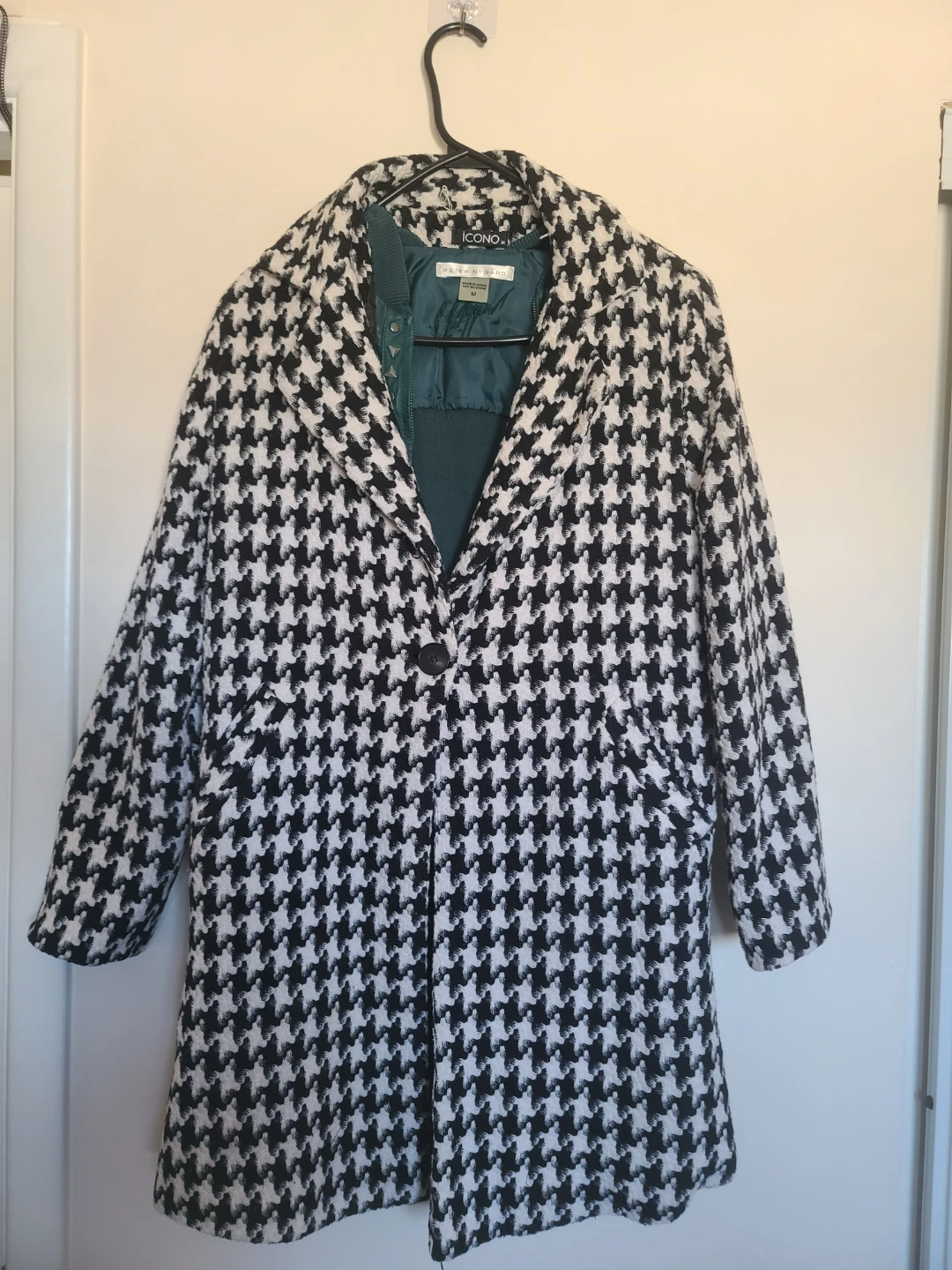 Icono! Peter My Brand Houndstooth Coat - Size M