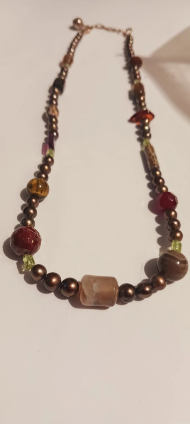 Genuine Freshwater Pearl Multi Gemstones Necklace - photo 2