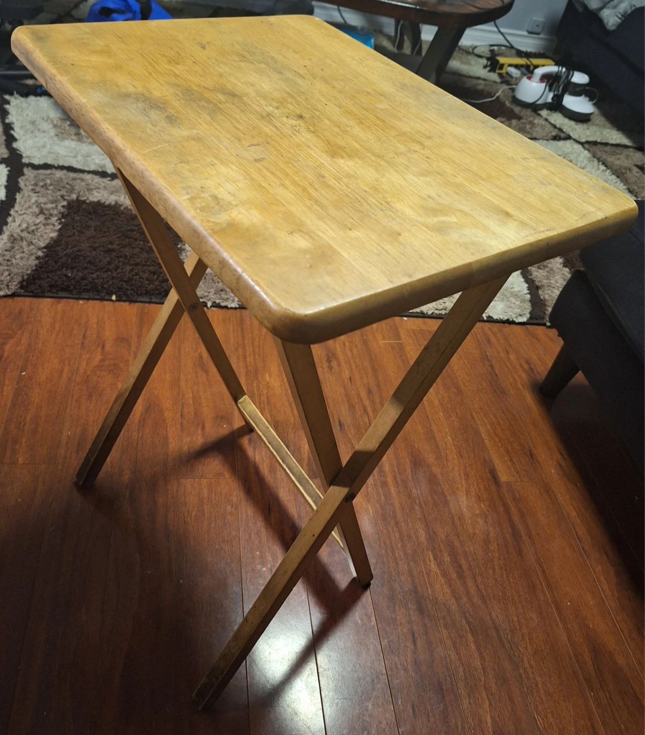 Wooden Folding TV Tray Table - photo 2