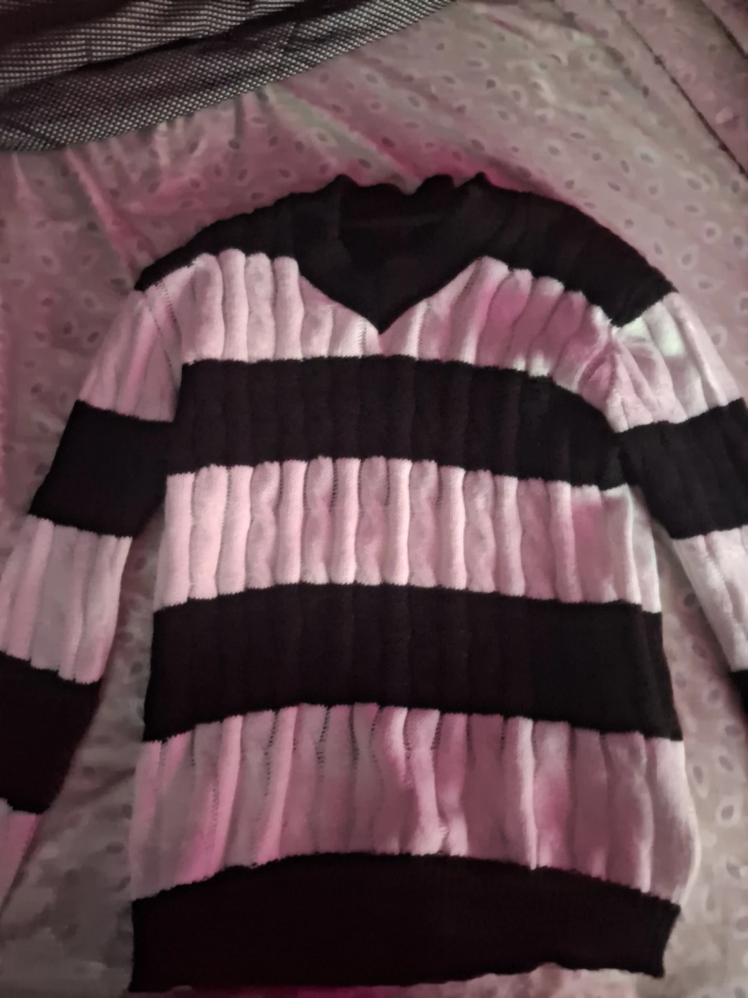 Striped V-Neck Sweater