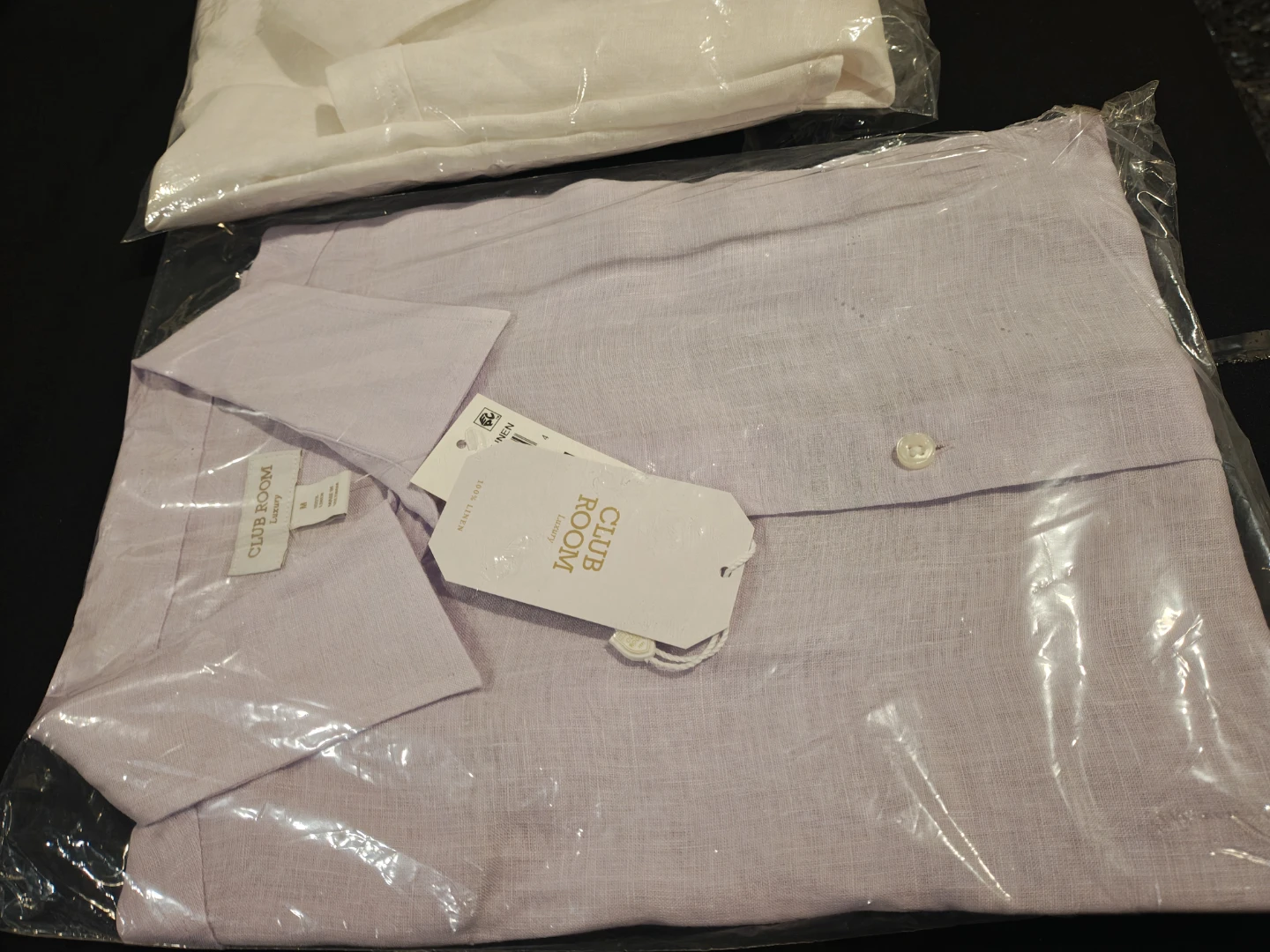 Club Room Linen Shirt - Light Purple - Medium - photo 2
