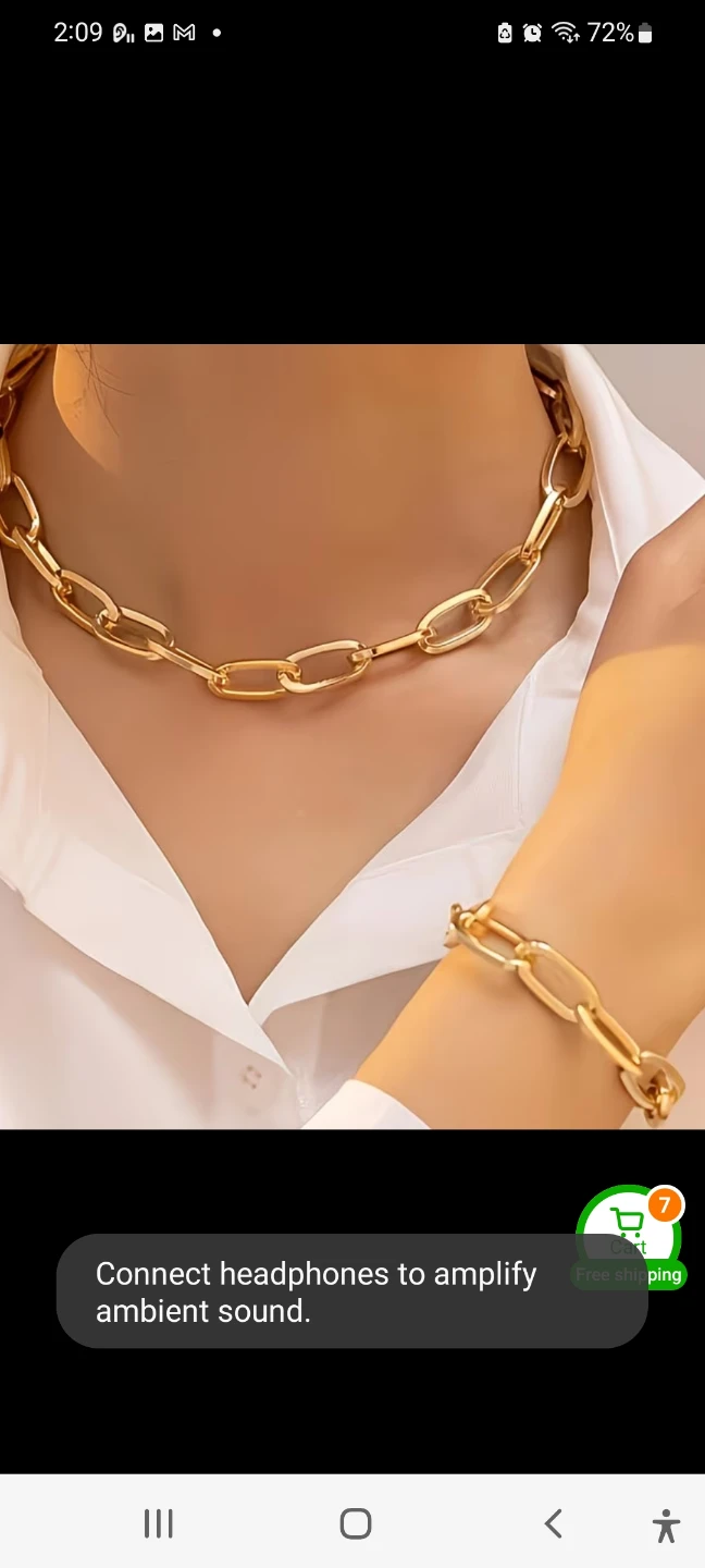 Pretty Chain Necklace and Bracelet Set
