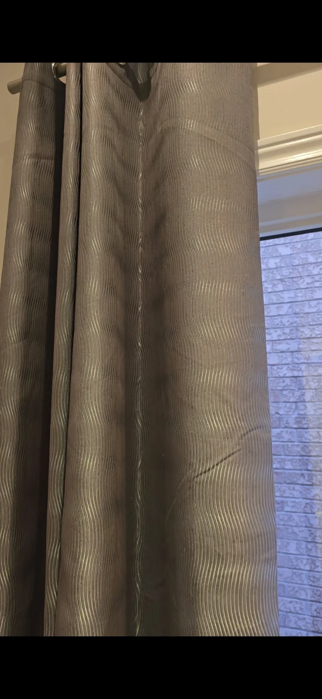 4 panels Dark Grey Textured Curtains, topnotch quality - photo 2