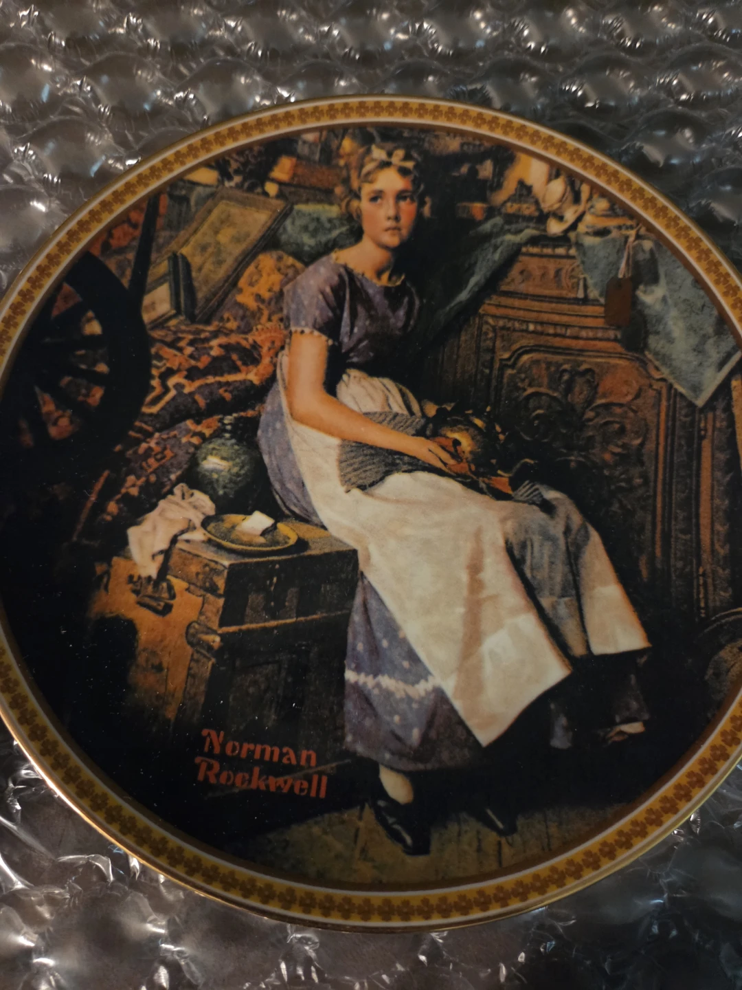 Norman Rockwell "Dreaming in the Attic" Collector Plate - photo 2