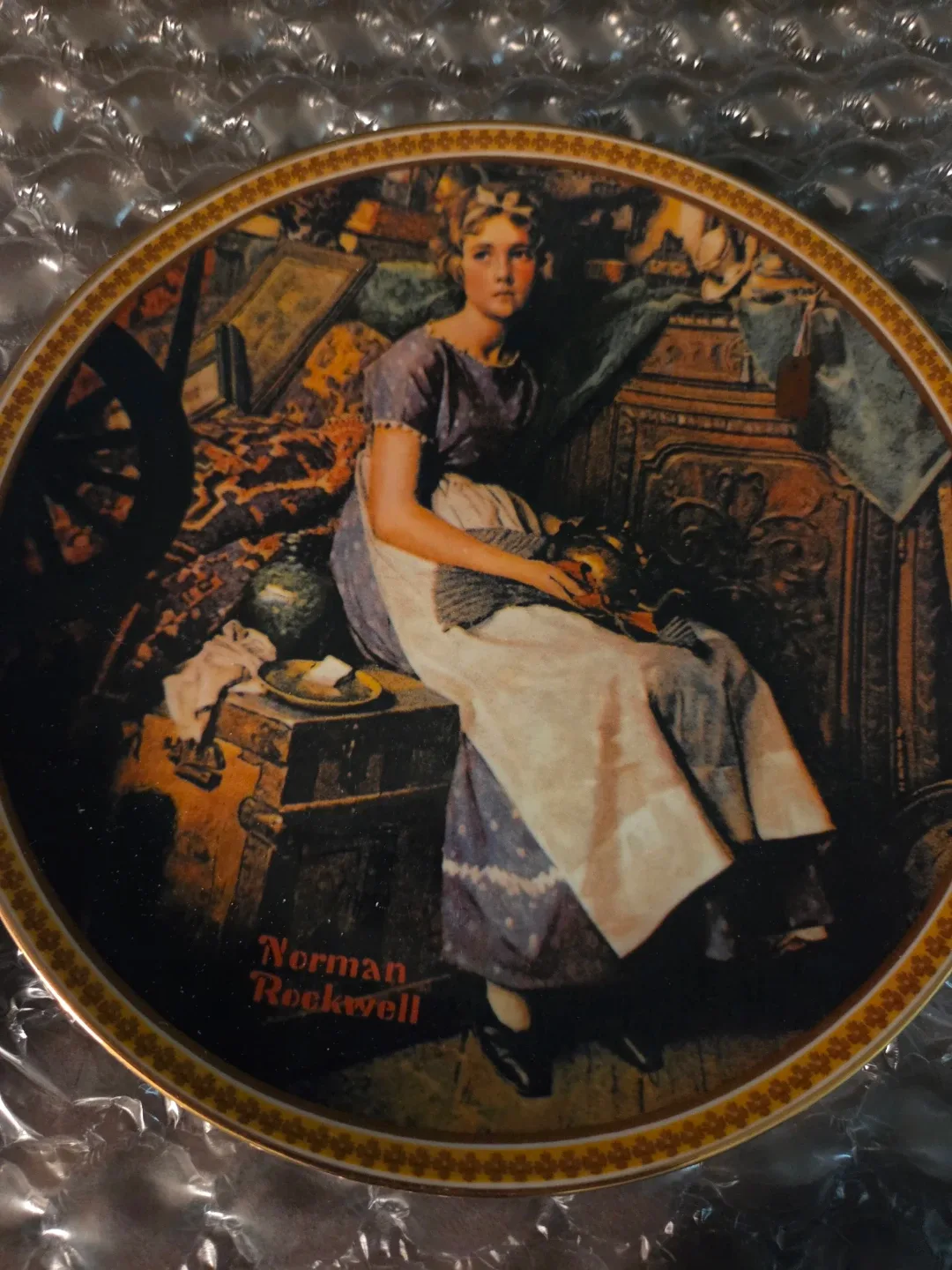 Norman Rockwell "Dreaming in the Attic" Collector Plate - photo 2