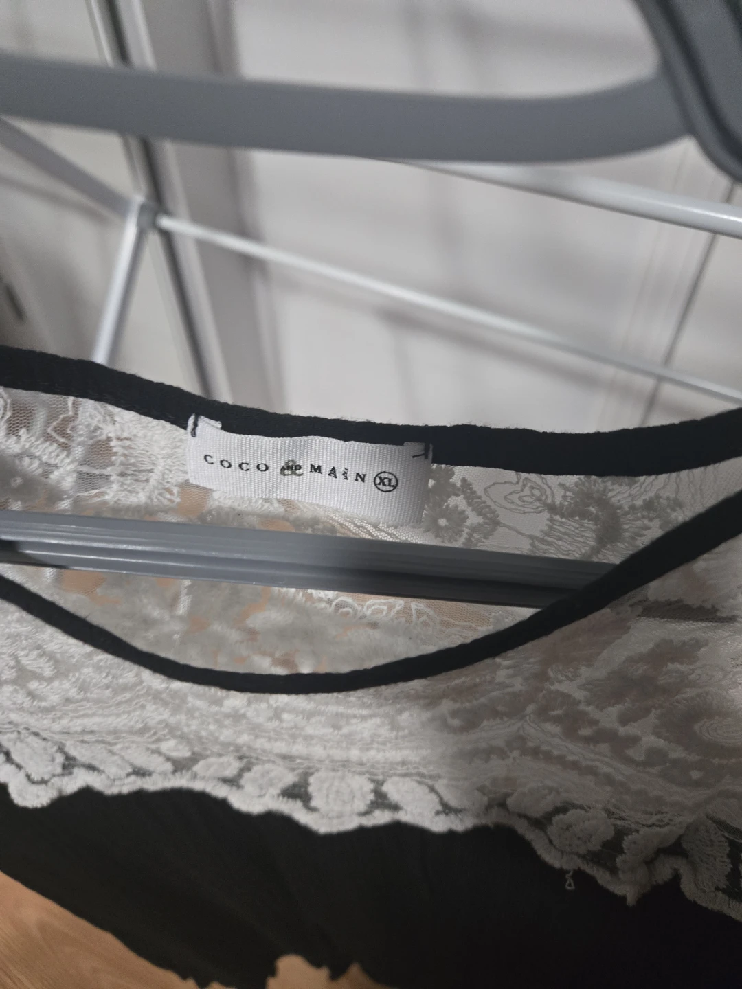 Coco & Main Black & White Lace Tank Top XL - photo 2