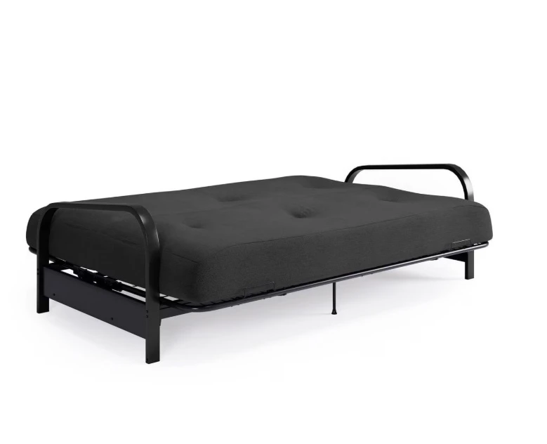 Mainstays Black Metal Arm Futon Frame 6 inch Full Size Mattress - photo 4