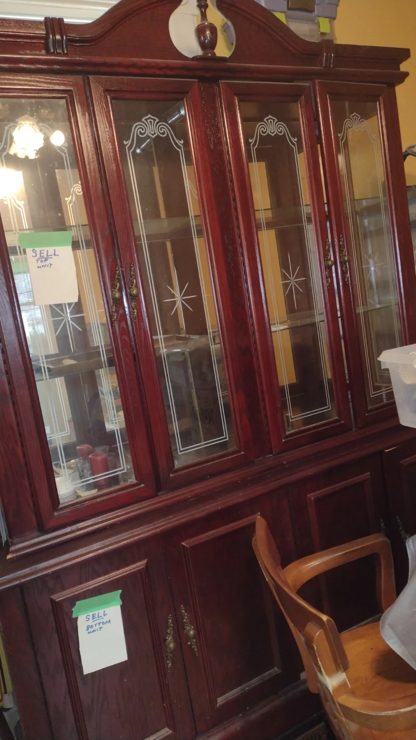 Wooden China Cabinet with Glass Doors - photo 5