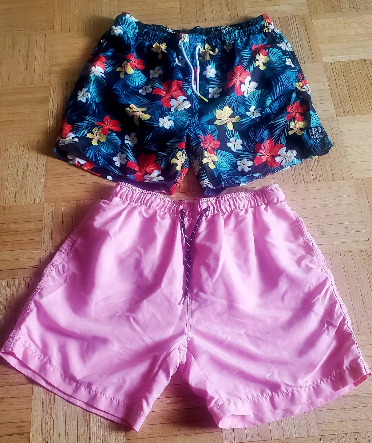Floral Swim & Pink Swim Shorts Bundle