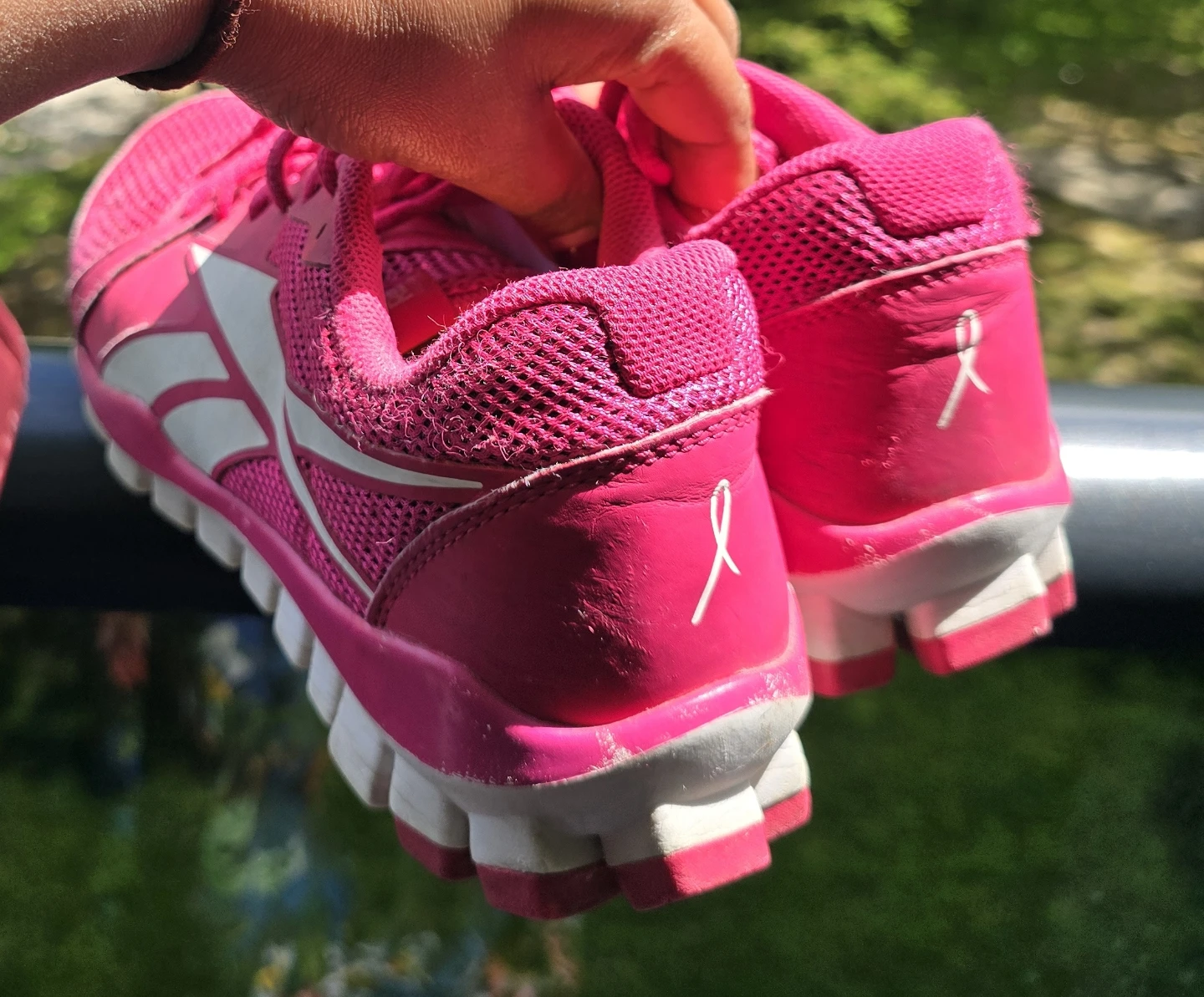 Reebok Pink Running Shoes with Breast Cancer Ribbon - photo 2