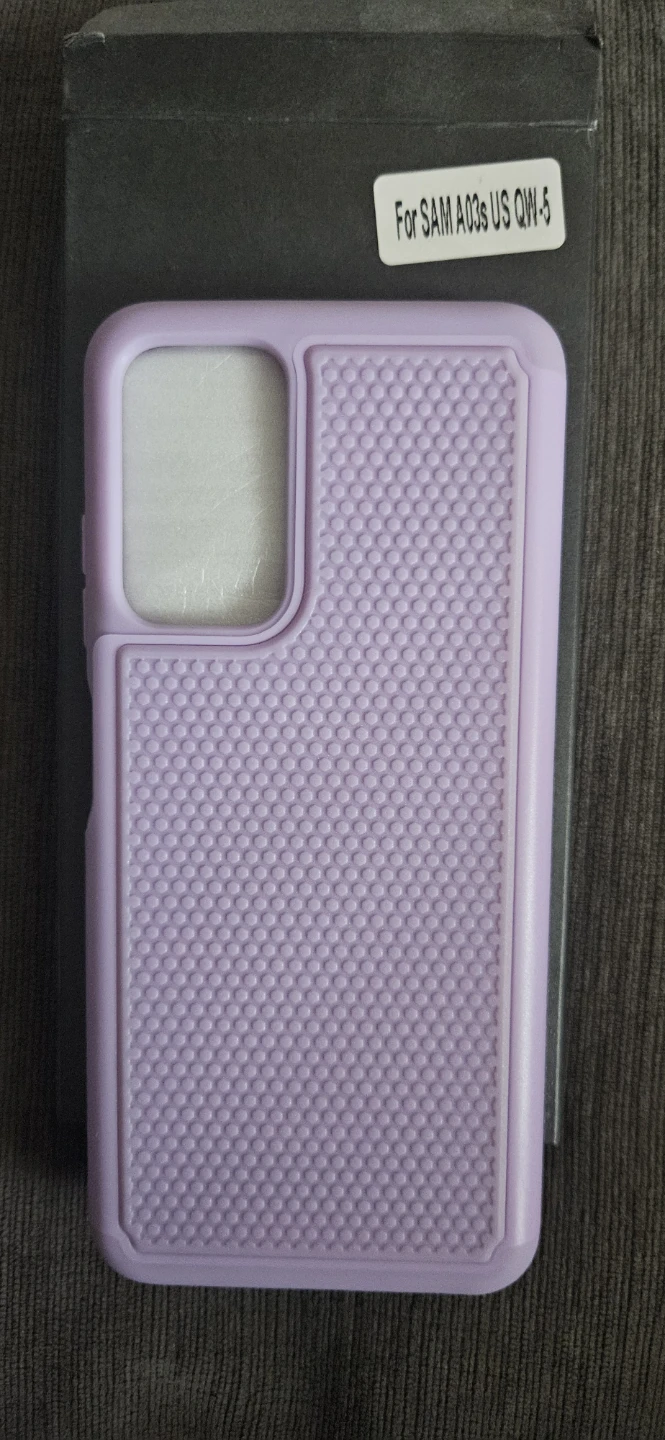 Phone case and screen protector for Samsung AO3s Purple NEW
