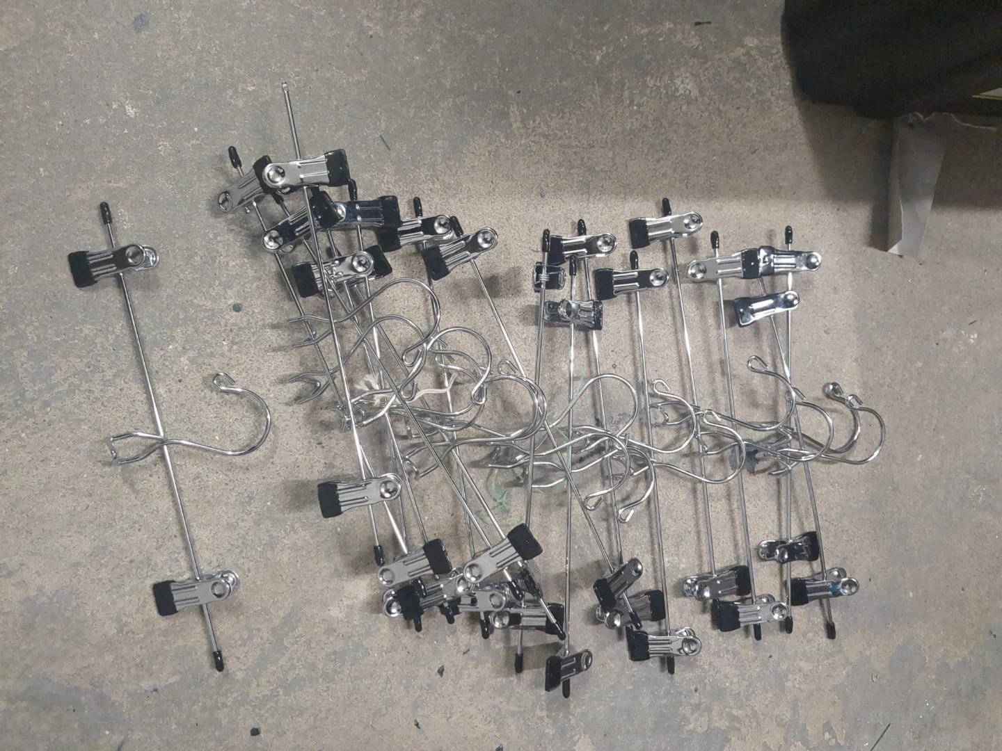Set of 17 Metal Hangers with Clips