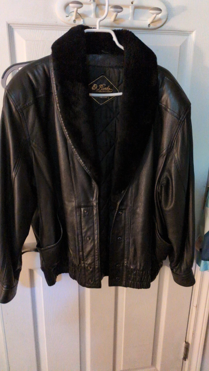 Berlo Black Leather Jacket